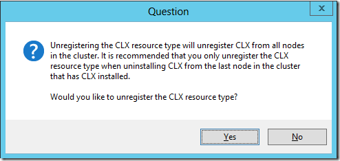 Un-Register CLX from Cluster