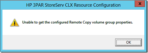 CLX Resource Configuration Error