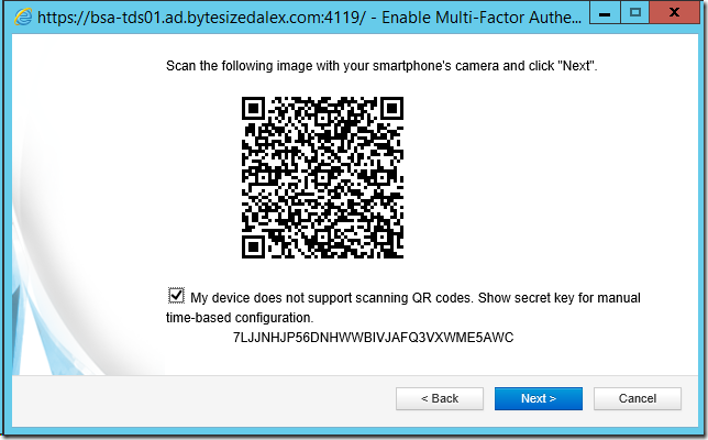 Enable Multi-Factor Authentication Wizard