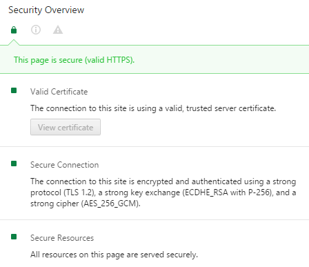 Secure Website Confirmation