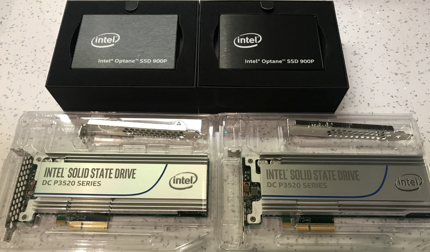 Intel Optane SSD 900P and DC P3520 Upgrade